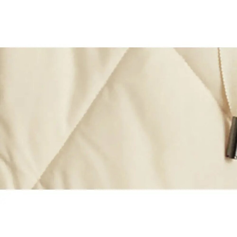 REISS Thea Diamond Quilted Puffer Parka in Cream - Picture 7 of 8